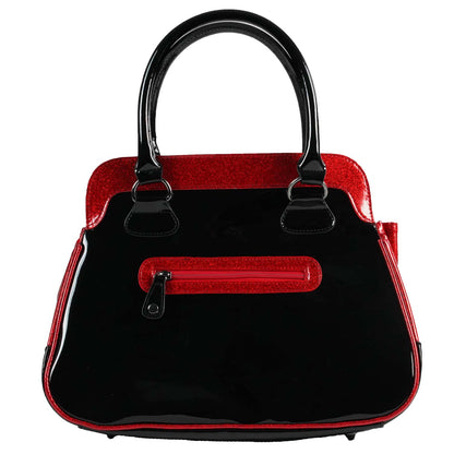 Monster Collage In Red Glitter Girls Handbag