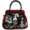 Monster Collage In Red Glitter Girls Handbag