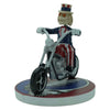 Uncle Sam Bobblehead on Motorcycle Head Knocker