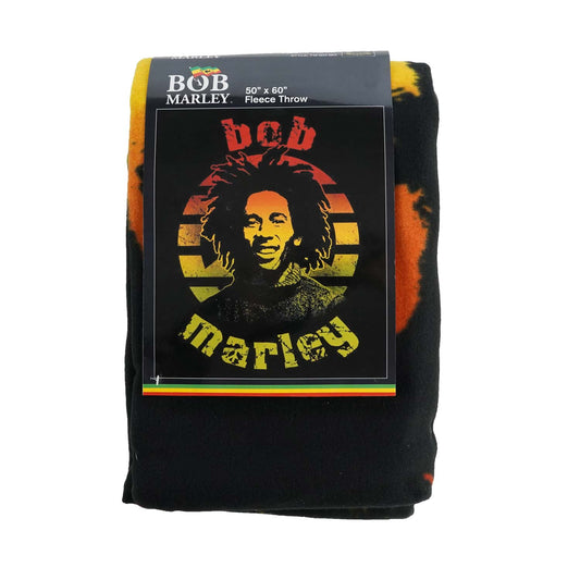 Bob Marley Circle Lightweight Fleece Throw Blanket Fleece Blanket