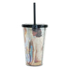 Back Catalogue 16oz Foil-Printed Carnival Cup w/ Straw & Lid Straw Tumbler