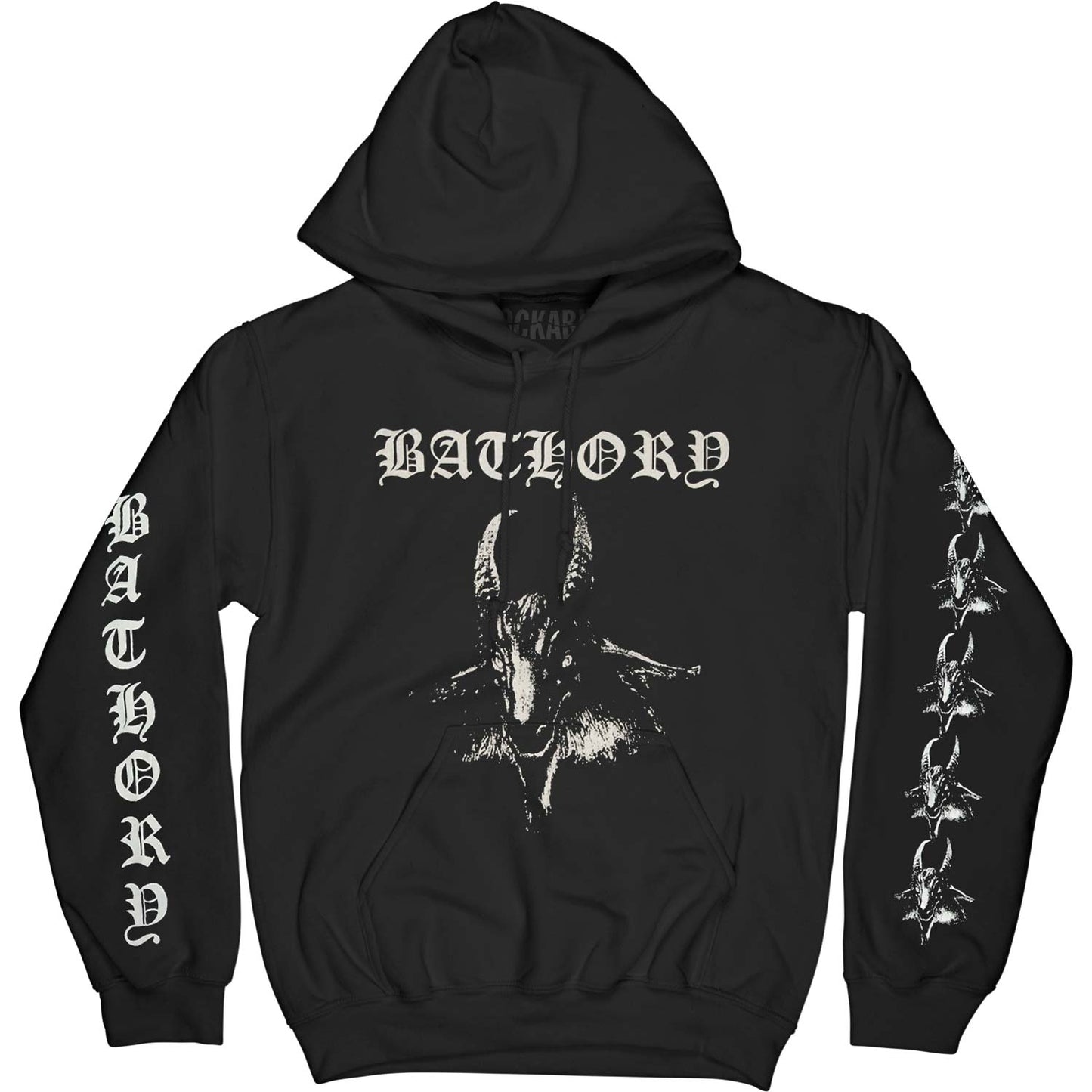 White Goat Hoodie (Black) Hooded Sweatshirt