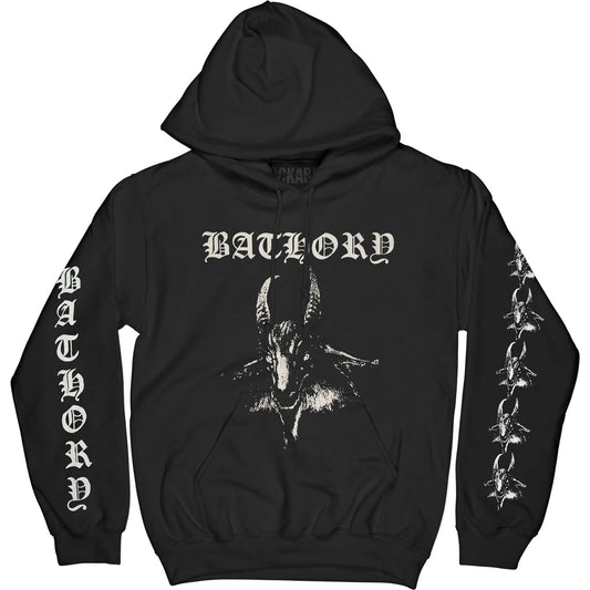 White Goat Hoodie (Black) Hooded Sweatshirt