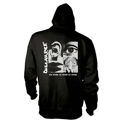 Discharge Hear Nothing Zippered Hooded Sweatshirt