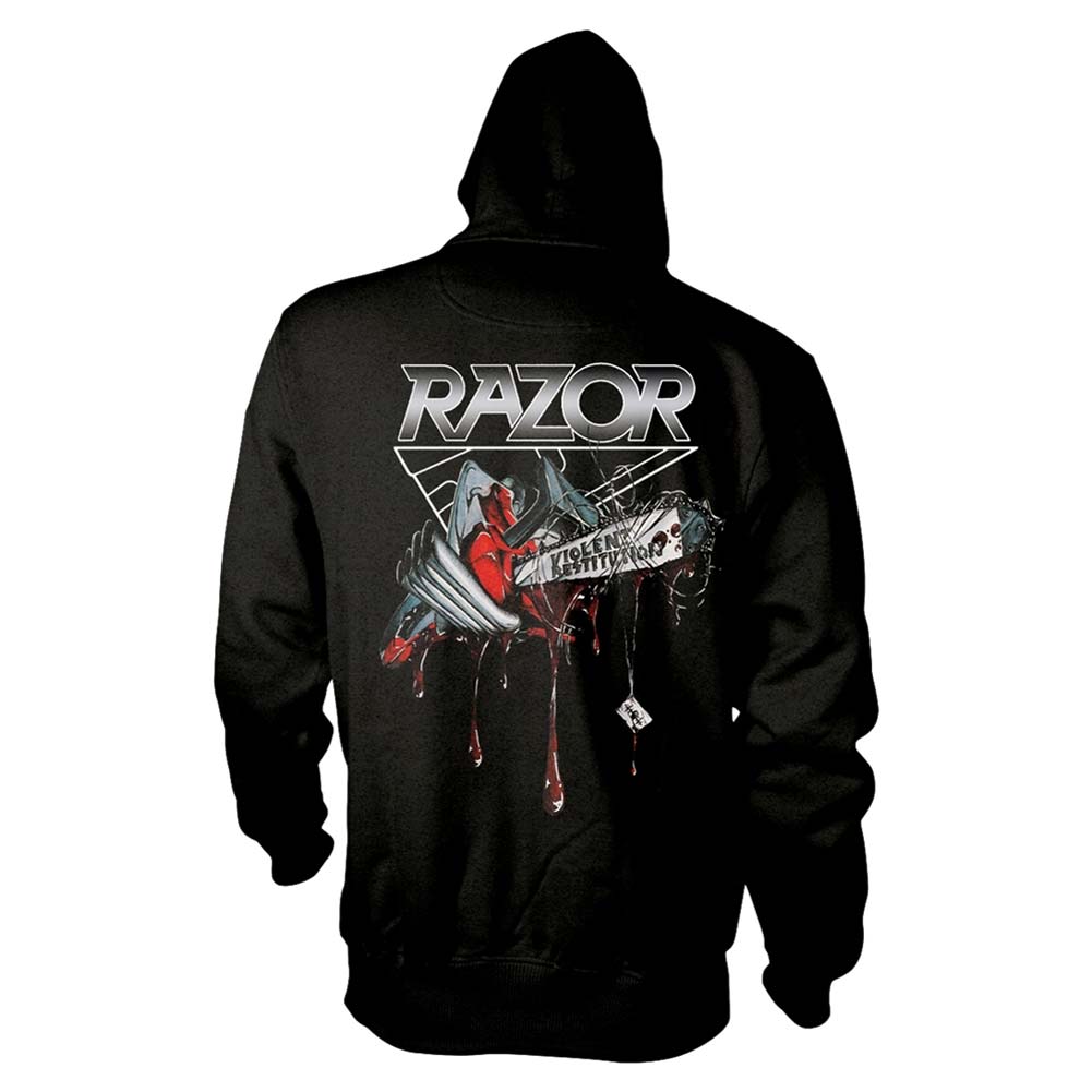 Razor Violent Restitution Zippered Hooded Sweatshirt