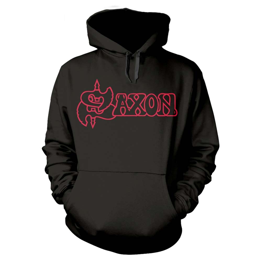 Saxon Denim And Leather Hooded Sweatshirt