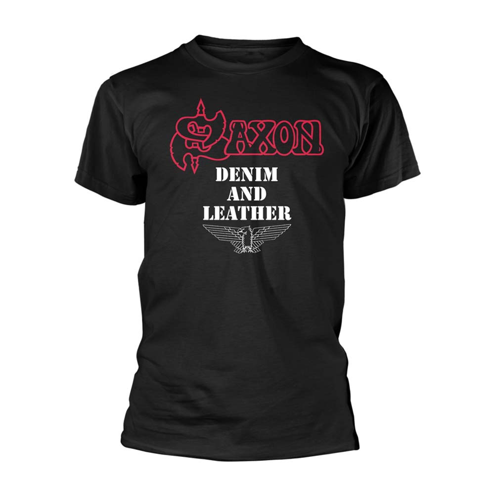 Saxon Denim And Leather T-shirt