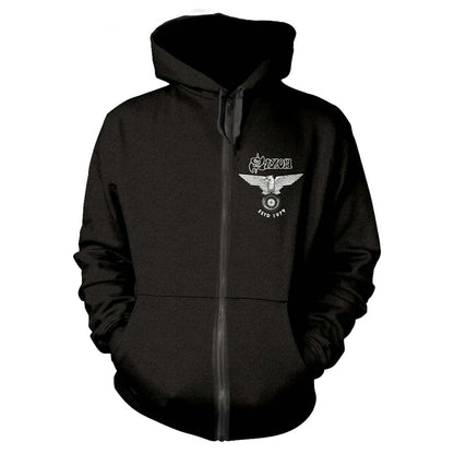 Saxon Estd 1979 Zippered Hooded Sweatshirt