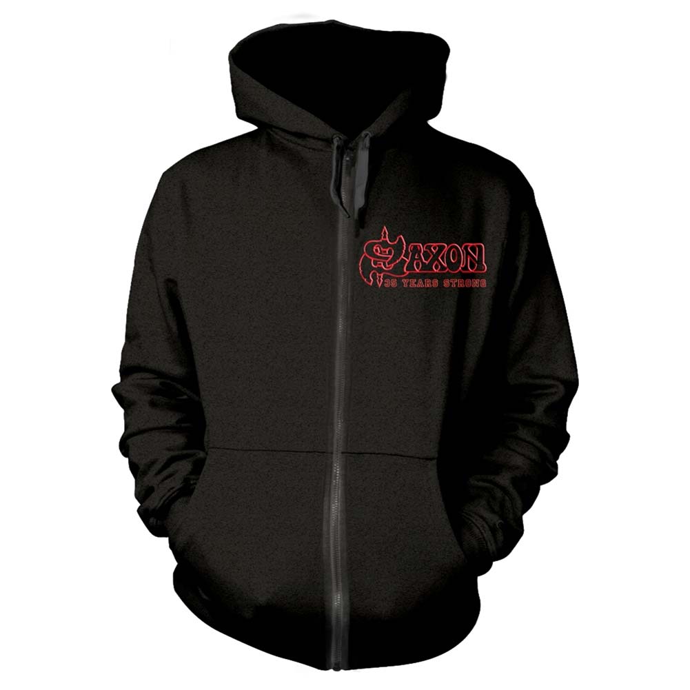 Saxon Strong Arm Of The Law Zippered Hooded Sweatshirt