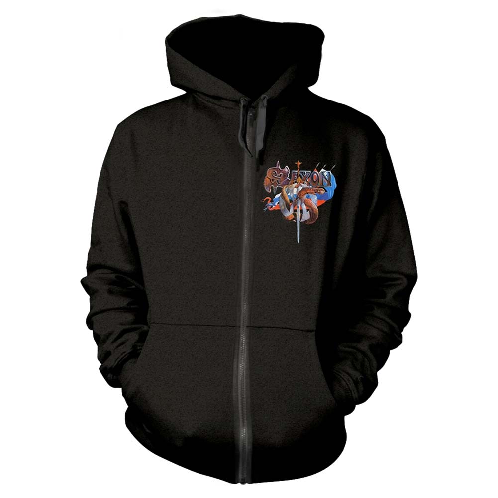 Saxon Crusader Zippered Hooded Sweatshirt