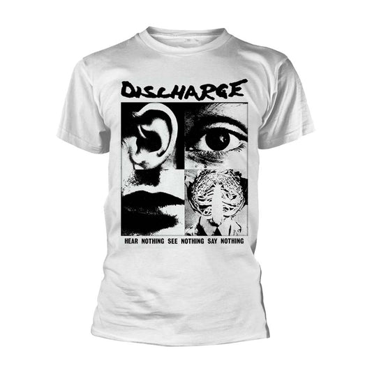 Discharge Hear Nothing (white) T-shirt