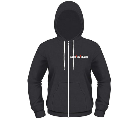 Back On Black Logo Zippered Hooded Sweatshirt