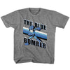 Blue Bomber Stripes Youth T-shirt