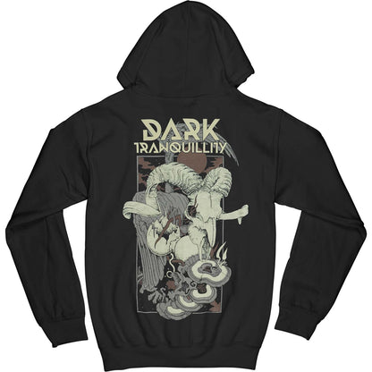 Logo Skull Sleeve Zip Hoodie Zippered Hooded Sweatshirt