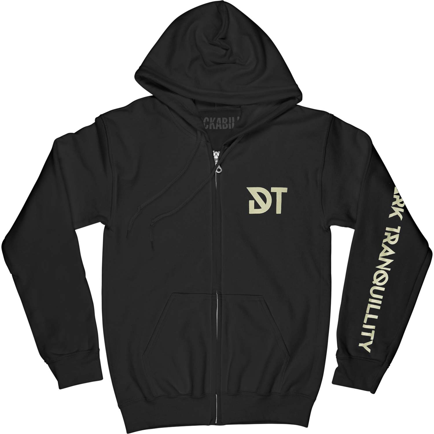 Logo Skull Sleeve Zip Hoodie Zippered Hooded Sweatshirt