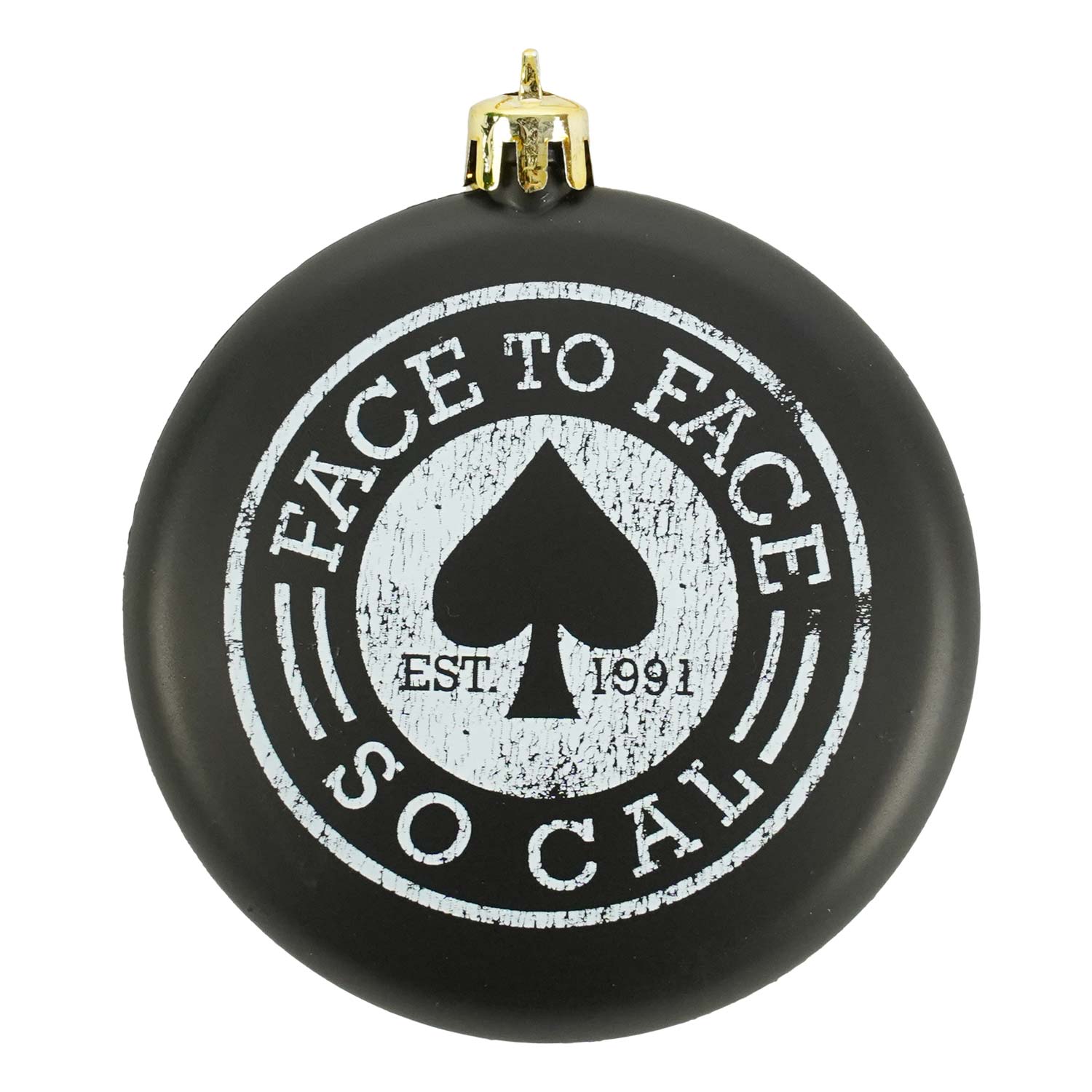 Face To Face Spade Christmas Ornament