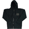EVH 78 Vintage Wash Black Zip Up Hoodie Zippered Hooded Sweatshirt