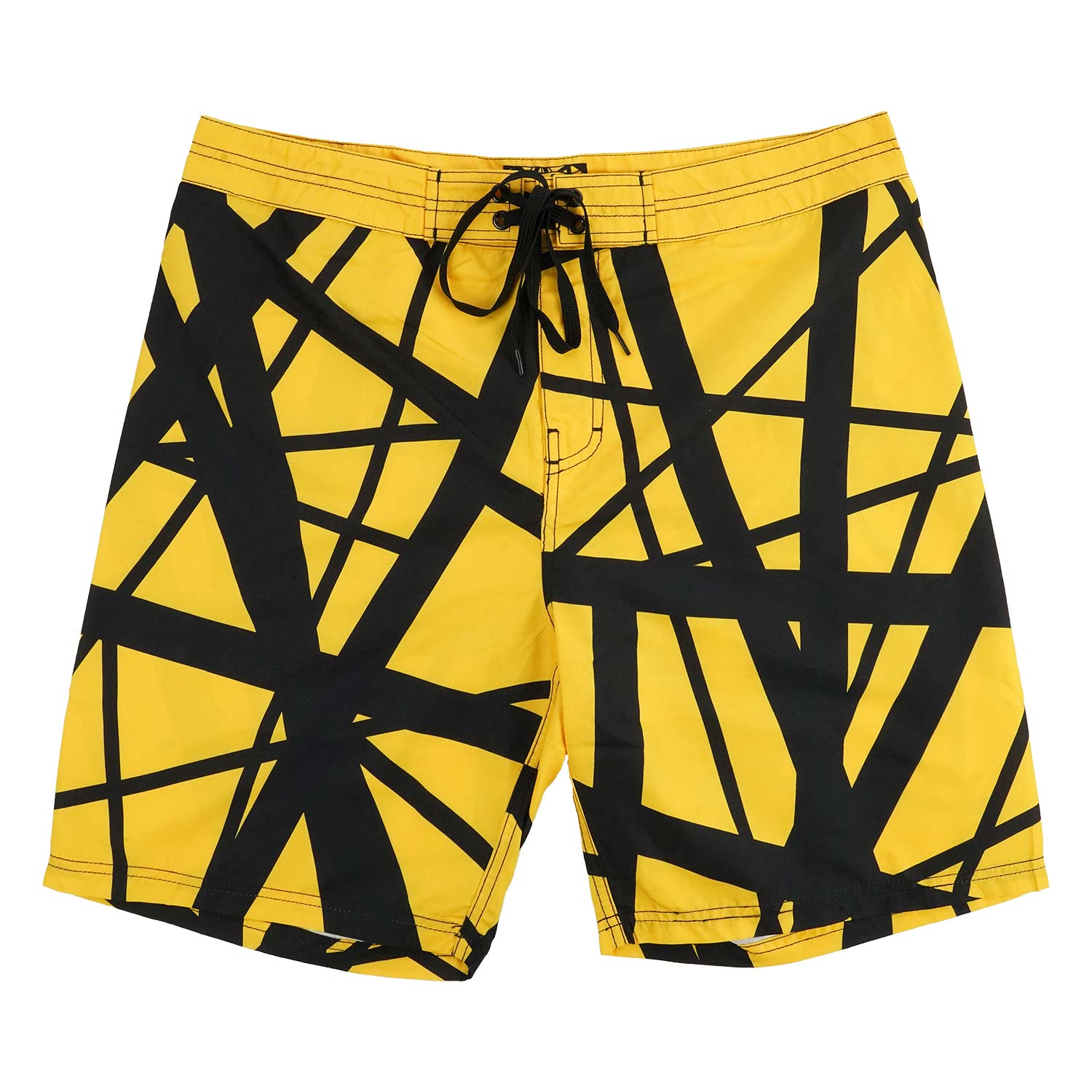 Van Halen EVH 79 Reverse Board Shorts (Yellow Body/Black) Board Shorts