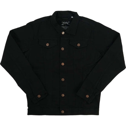 Floral Logo Black Denim Jacket Denim Jacket