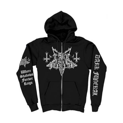 Where Shadows Reign Zip Hoodie Zippered Hooded Sweatshirt