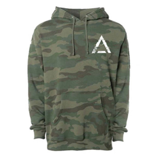 From Ashes To New From Ashes To New Grunge Logo Pullover Hood (Camo) Hooded Sweatshirt