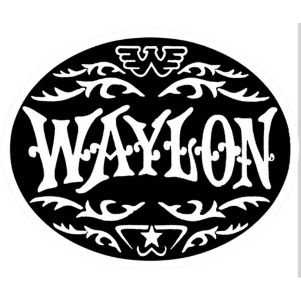 Waylon Jennings Monogram White Sticker Sticker 420894 | Rockabilia ...