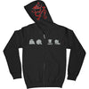 Zippered Hooded Sweatshirt