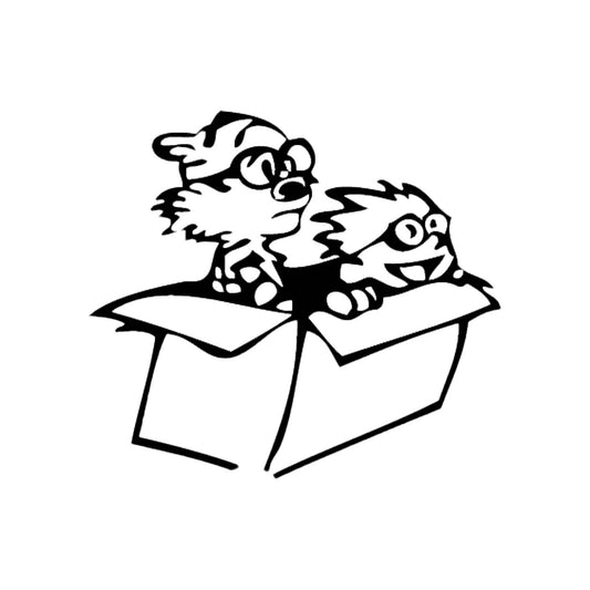 Calvin and Hobbes Peel & Rub Sticker