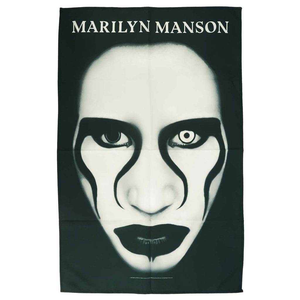 Marilyn Manson Defiant Face Poster Flag