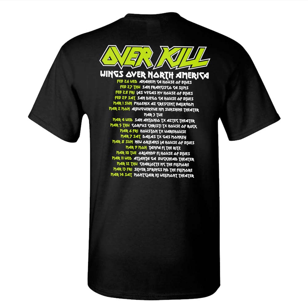 Overkill Wings Over N. America 2020 Tour T-shirt