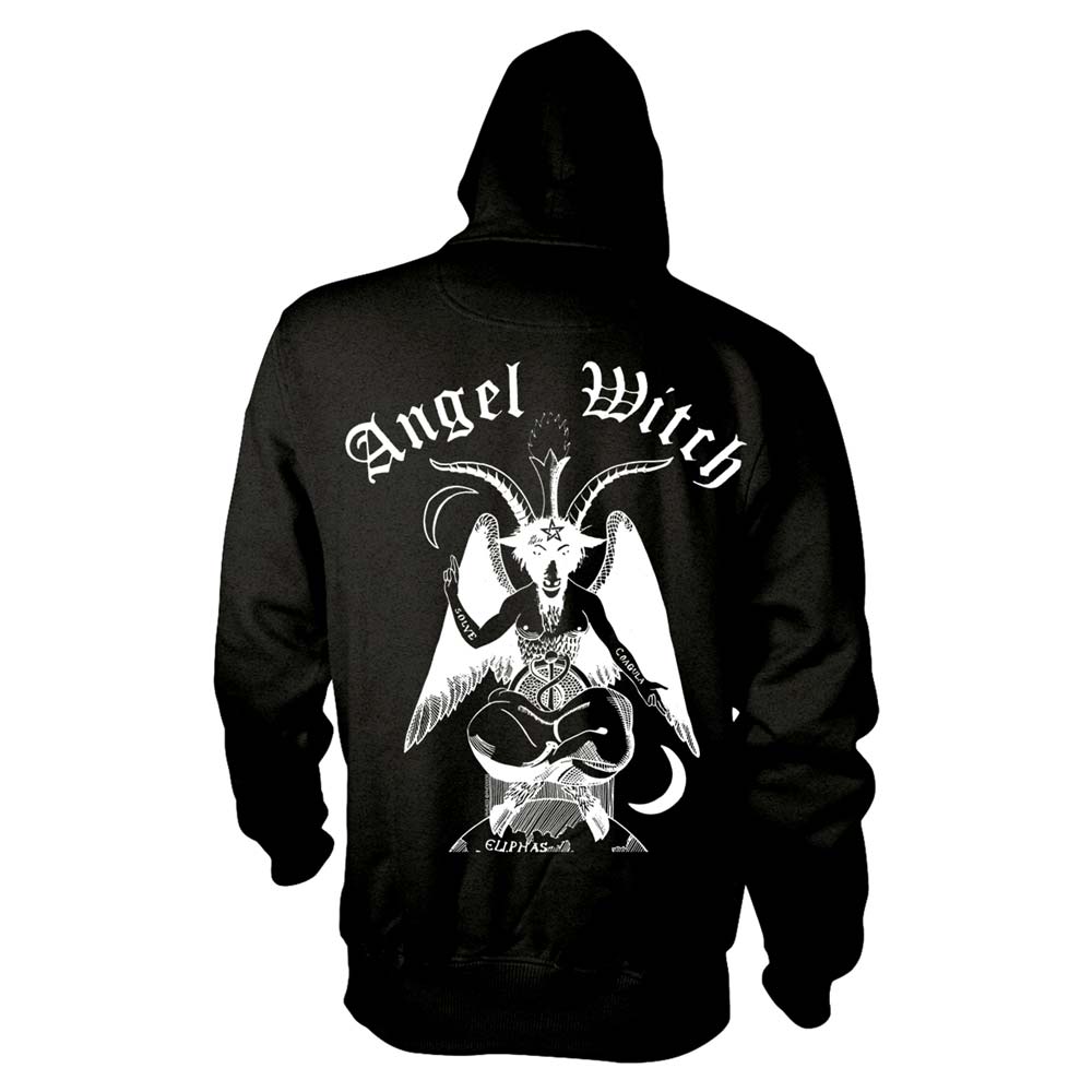 Angel Witch Baphomet (Black) Zippered Hooded Sweatshirt