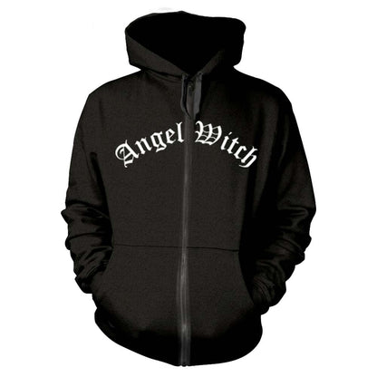 Angel Witch Baphomet (Black) Zippered Hooded Sweatshirt