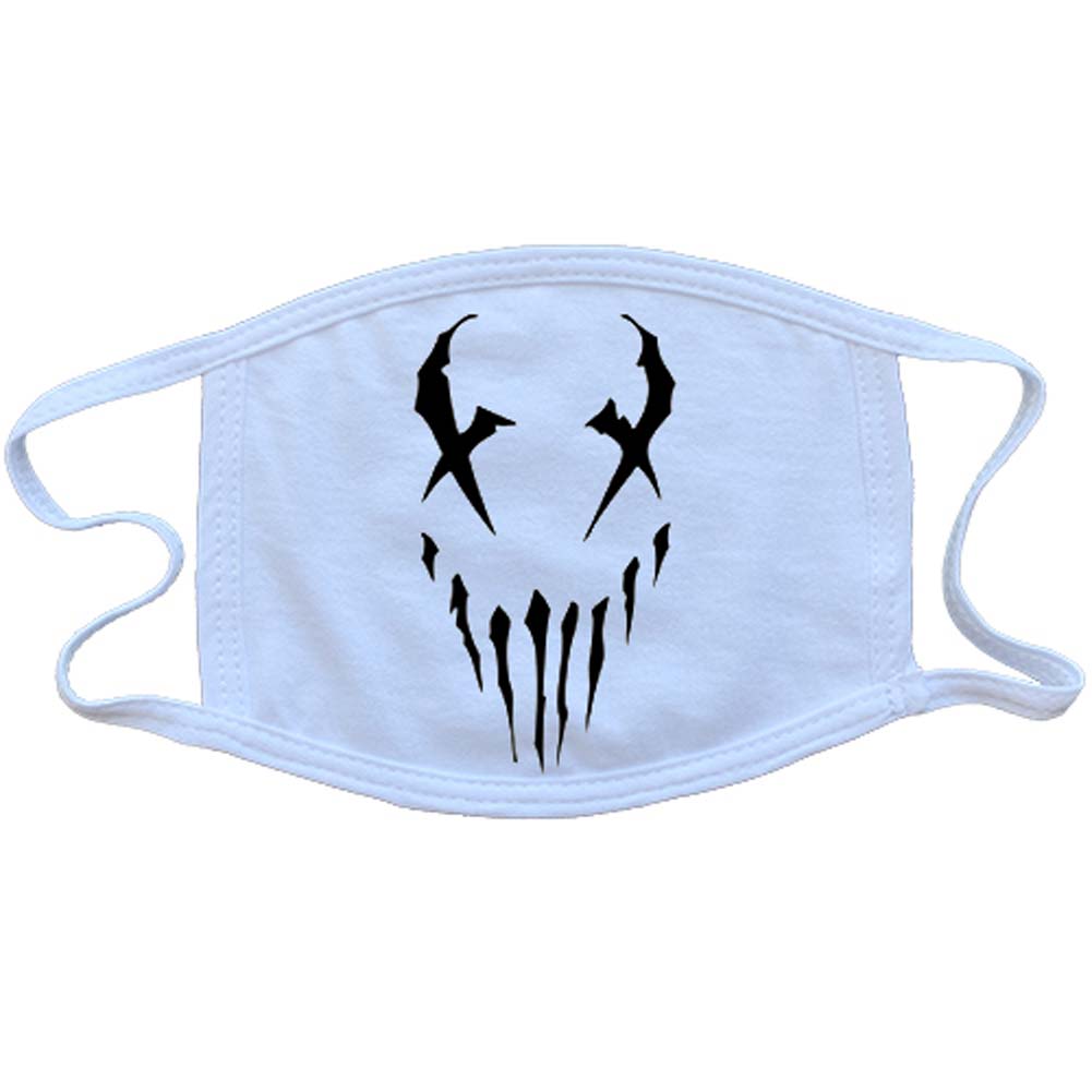 White Mask/Black Logo Face Mask