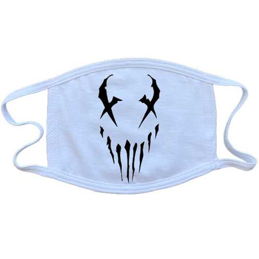 White Mask/Black Logo Face Mask