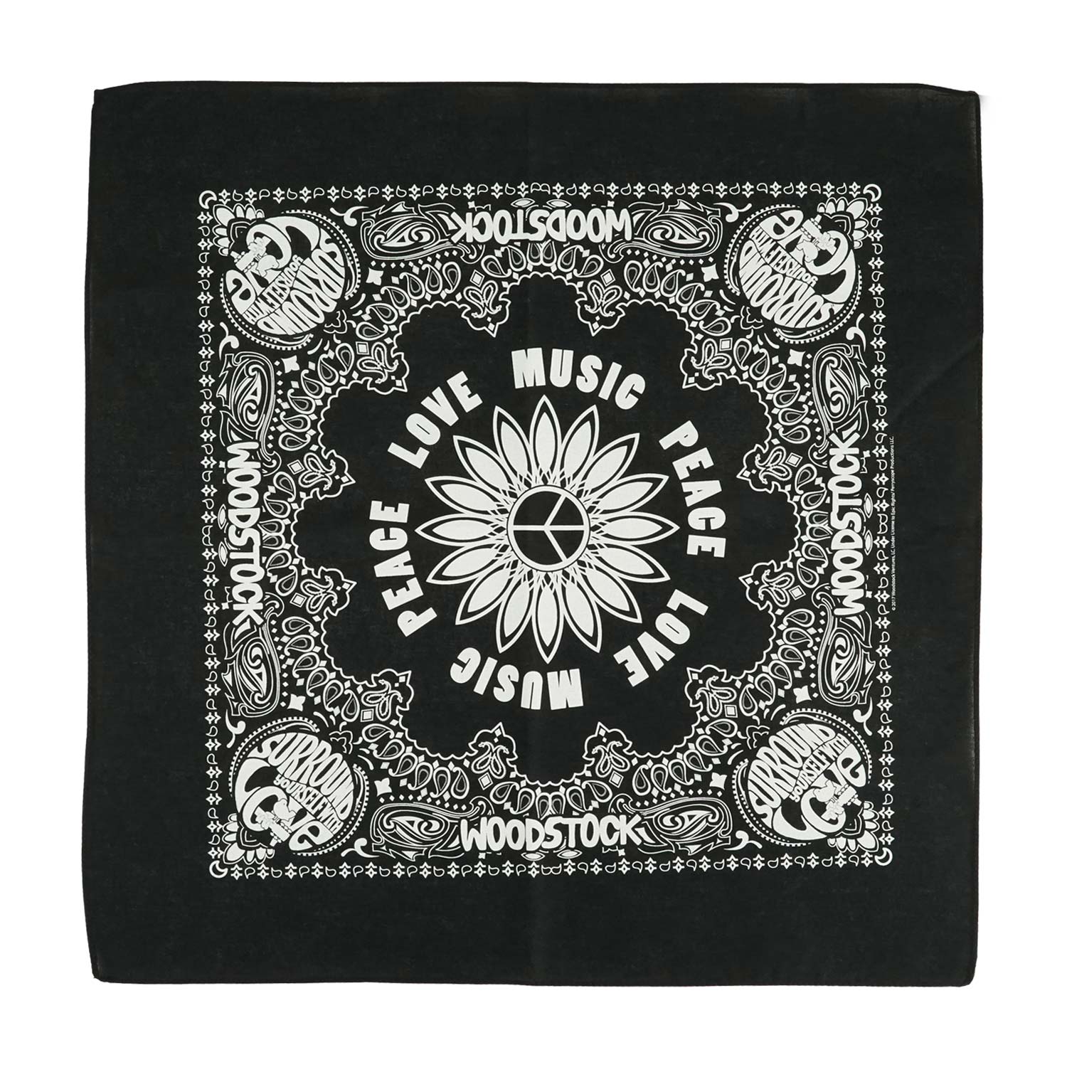 Peace Love Music Bandana