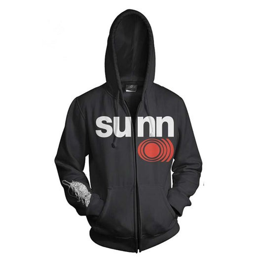 Sunn O))) Life Metal ZIP UP HOODIE Zippered Hooded Sweatshirt