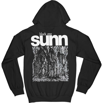 Sunn O))) Black One ZIP UP HOODIE Zippered Hooded Sweatshirt