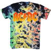 Soft Hand Screen Print Over Multicolor Wash Tie Dye T-shirt