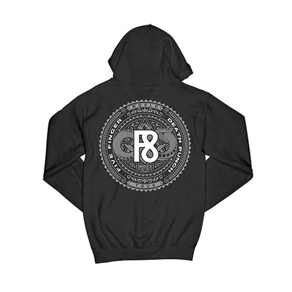 Five Finger Death Punch F8 World Tour 2020 (Back Print) Zippered Hooded Sweatshirt