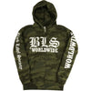 BLS Camo Zip Hoodie Zippered Hooded Sweatshirt