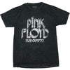 Distressed Screen Print On Black Mineral Wash Tie Dye T-shirt