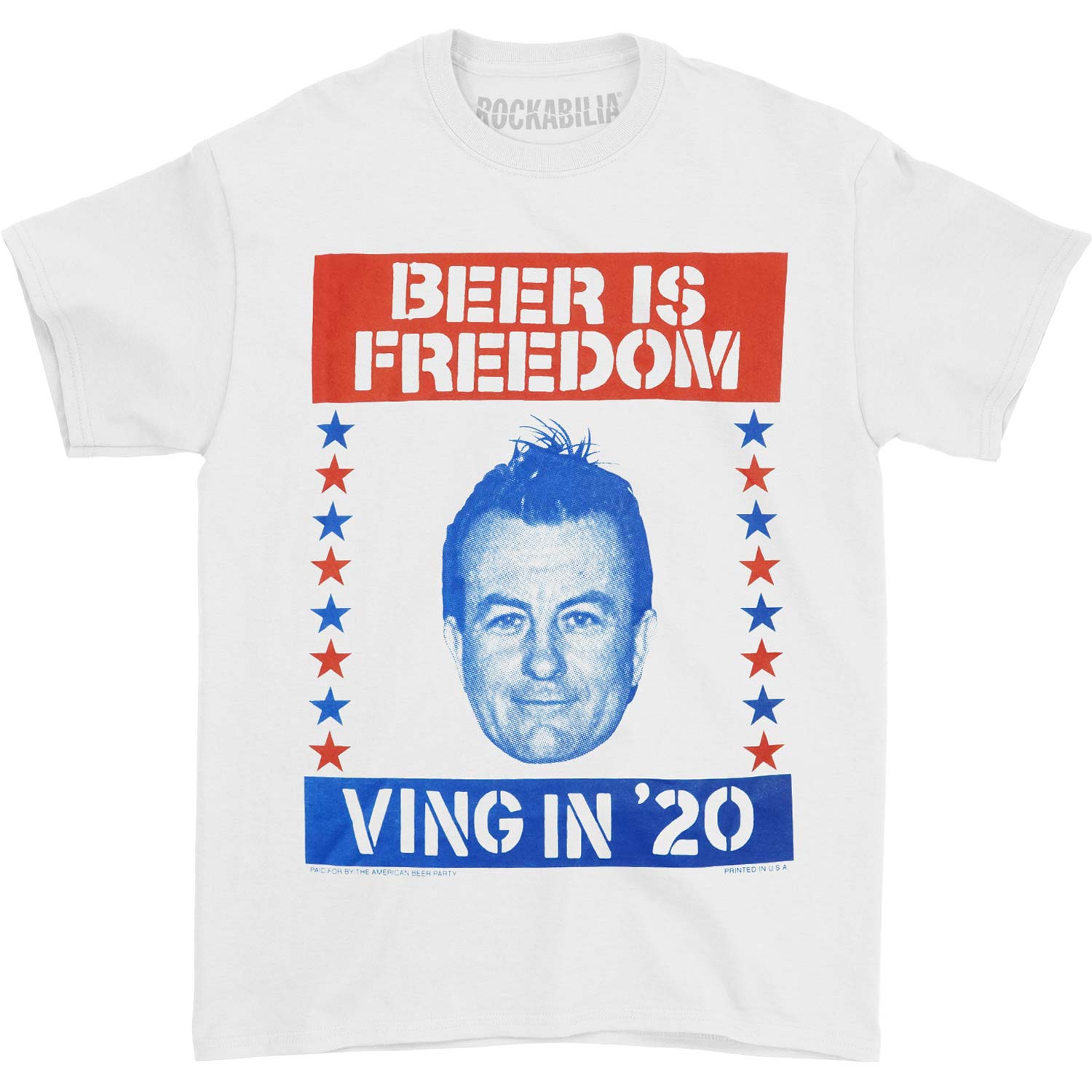 Lee Ving "Beer Is Freedom" Campaign T-shirt