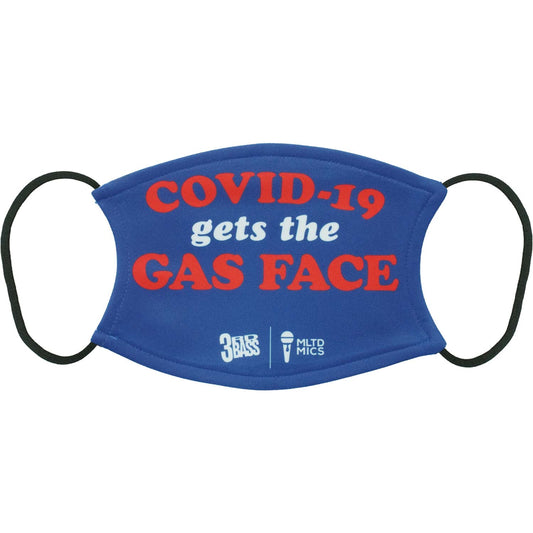 Covid 19 Gets Gas Face Blue Face Mask