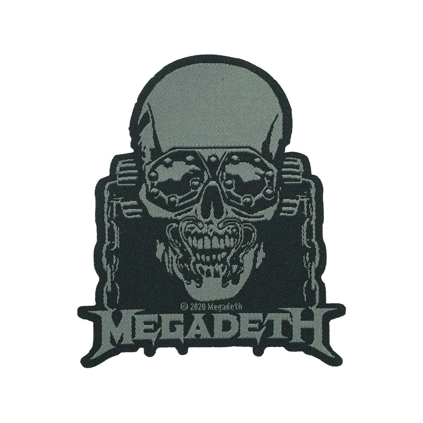 Megadeth Vic Rattlehead Cut Out Woven Patch