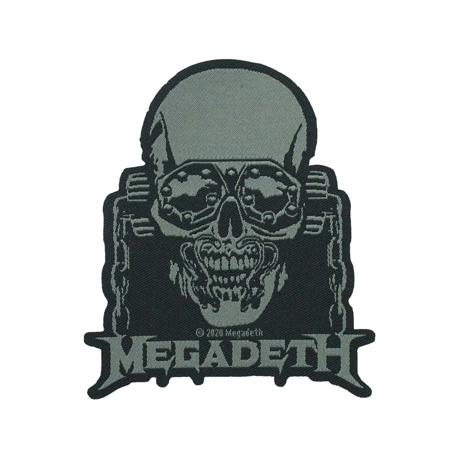 Megadeth Vic Rattlehead Cut Out Woven Patch