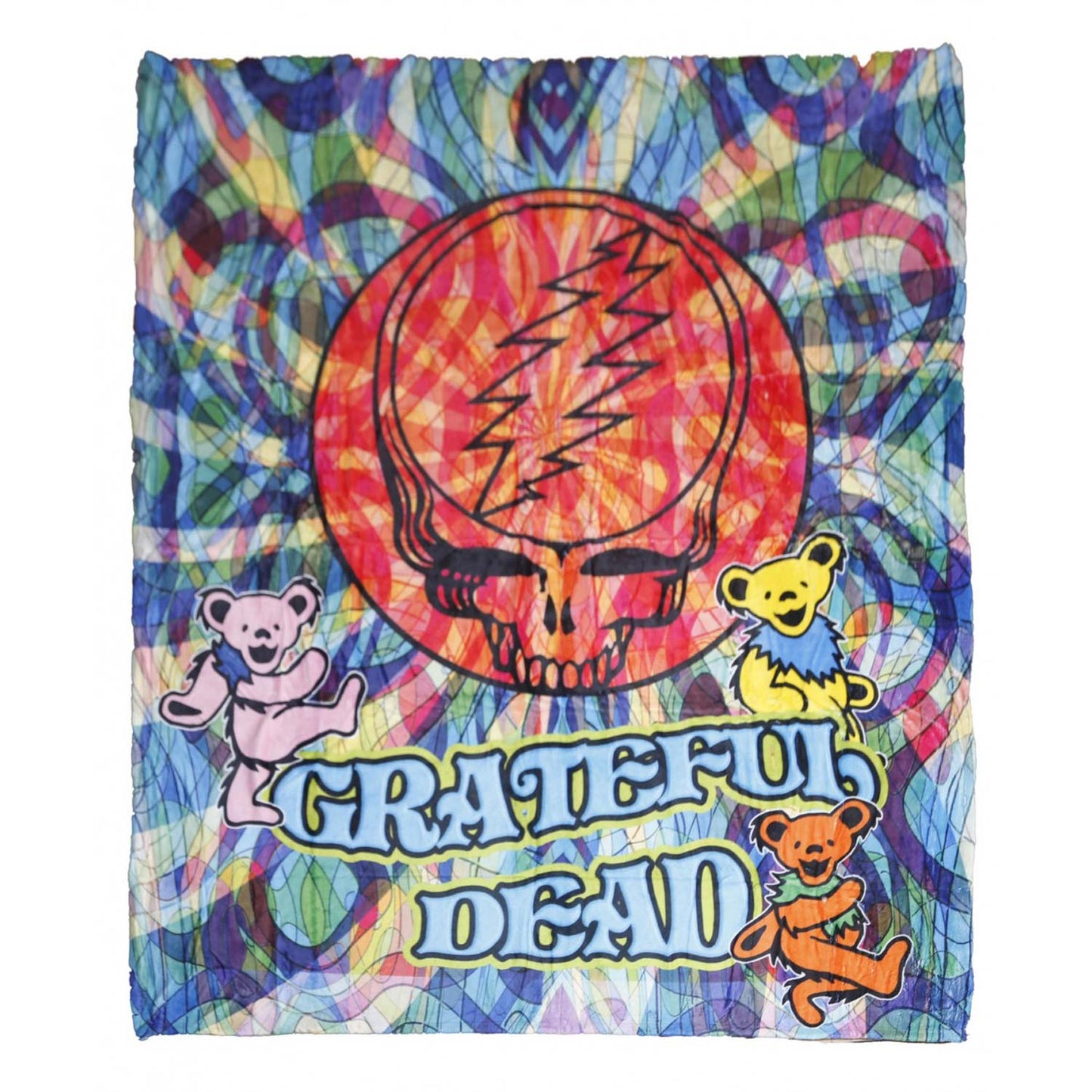 Grateful Dead Steal Your Face Swirl Plush Blanket