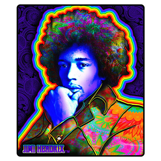 Jimi Hendrix Portrait Plush Blanket