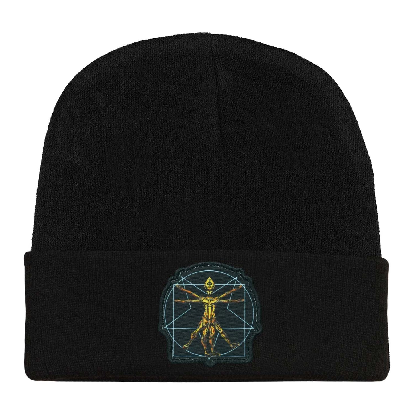 Logo/Vitruvian Papa Knit Black Popestar Beanie