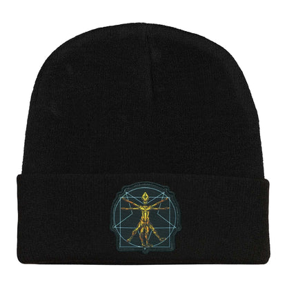 Logo/Vitruvian Papa Knit Black Popestar Beanie