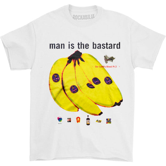 Man Is The Bastard Earths Blood PT.2 (White Tee) T-shirt